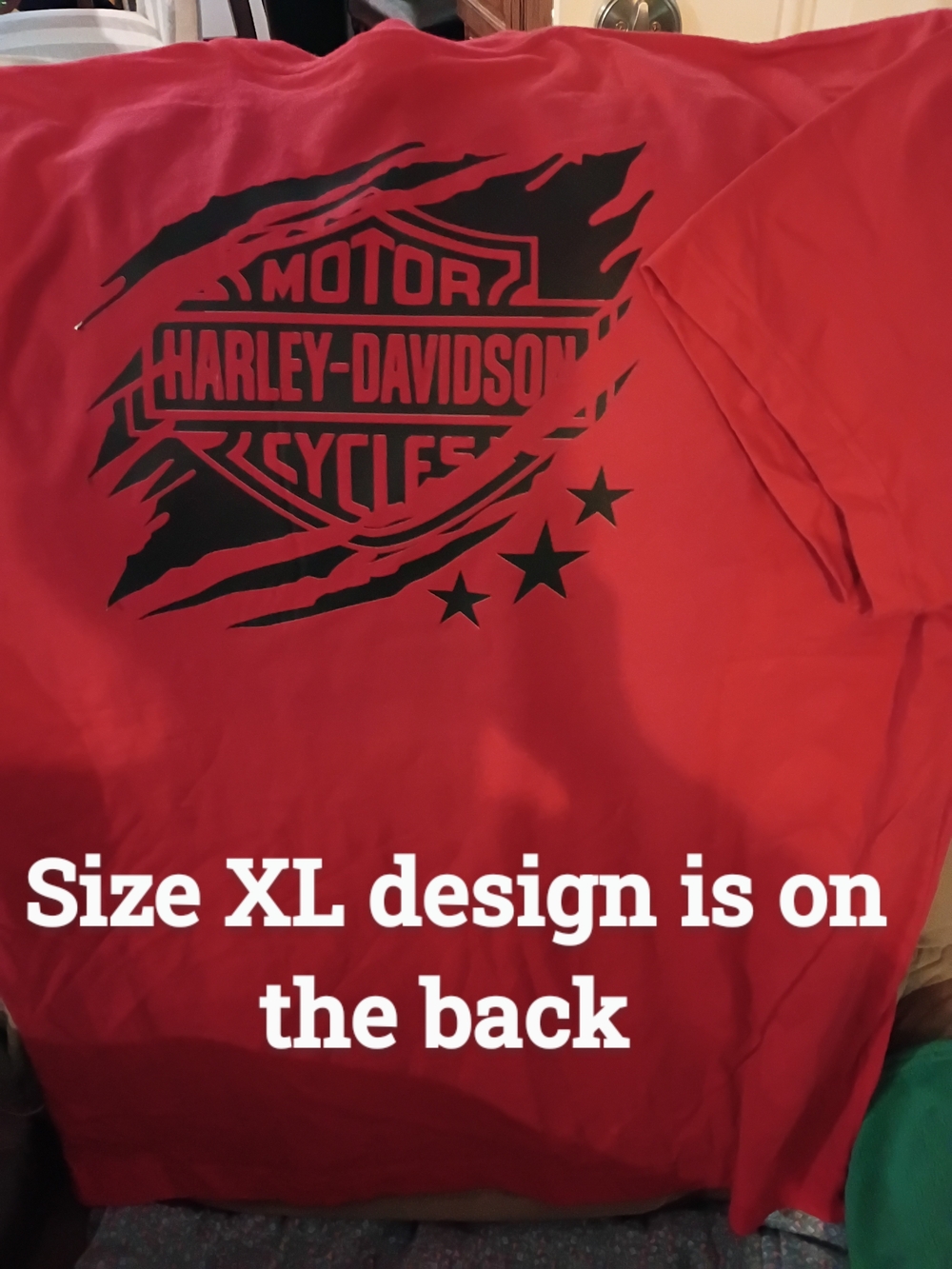 Harley-Davidson Red Short Sleeve Tee with Black Graphic